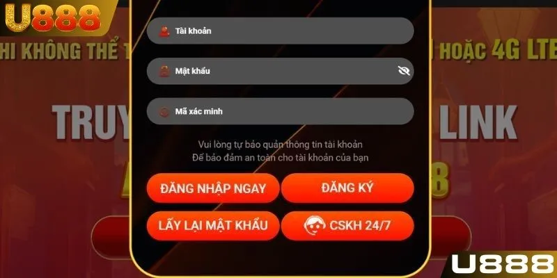 Điều kiện cơ bản để đăng nhập U888 thành viên cần biết